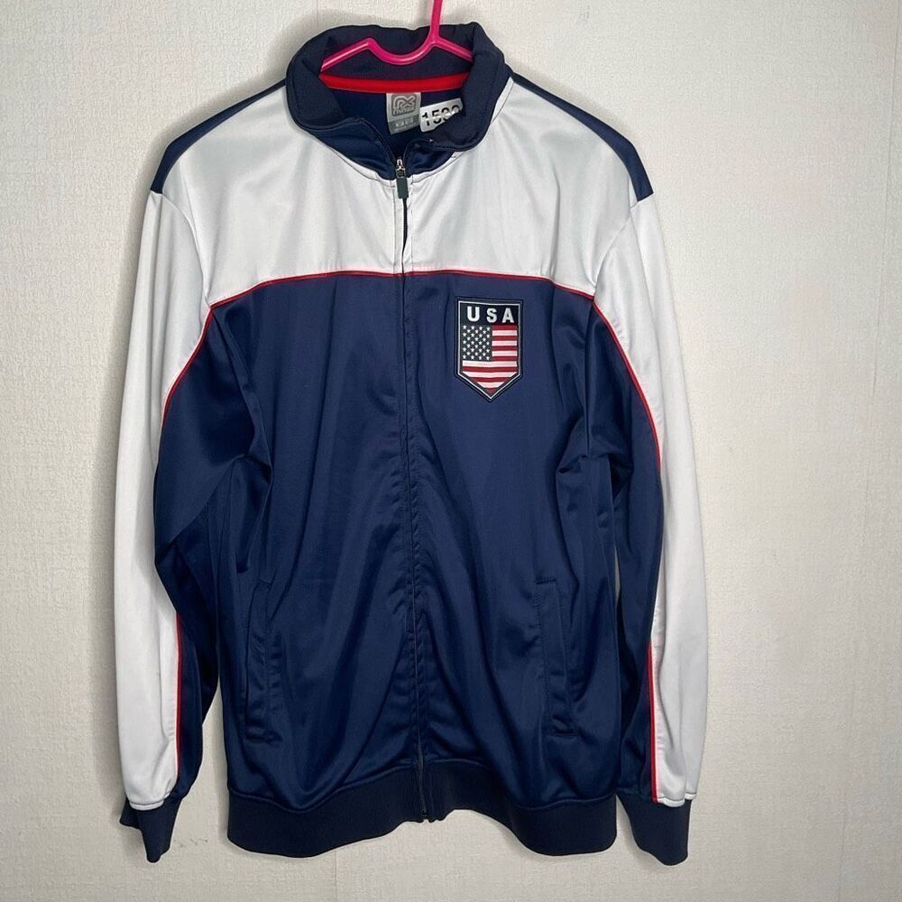 United States USA Officially Licensed Rhinox Men’s Medium Track Soccer Jacket
